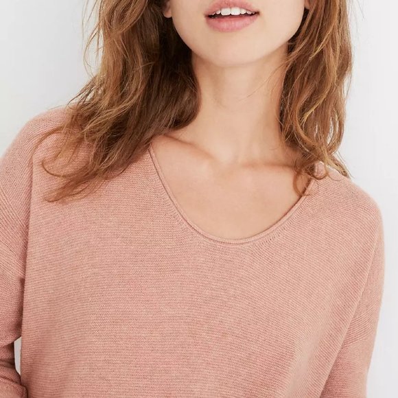 Madewell ~Kimball Pullover Sweater in Heather Rose XXS - Picture 2 of 12